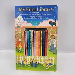 Vintage 1986 My First Library Mother Goose Nursery Rhymes‎ Mini Books Baby gift
